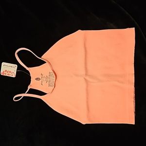 NWT Free People Movement Happiness Crop Tank Bright Orange Horizon Size ML